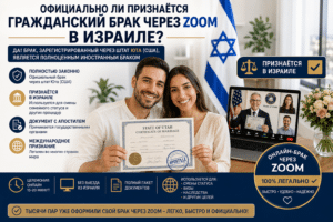 ₪ 1️⃣9️⃣8️⃣0️⃣ ГРАЖДАНСКИЙ БРАК в Израиле через Zoom 24/7 5 Официальное признание гражданского брака через Zoom в Израиле
