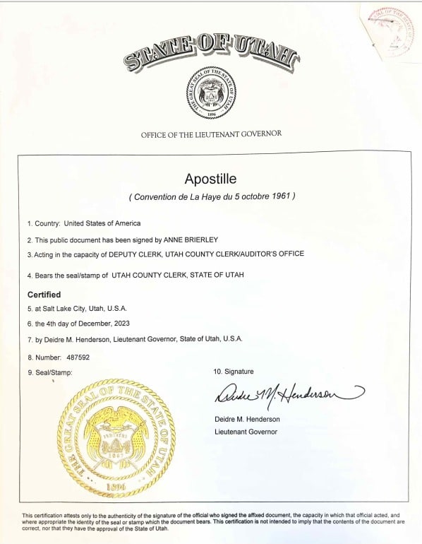 АПОСТИЛЬ СВИДЕТЕЛЬСТВА о браке в Юте: зачем нужен и как получить 24/7 7 Апостиль свидетельства о браке в Юте: зачем нужен и как получить 24/7